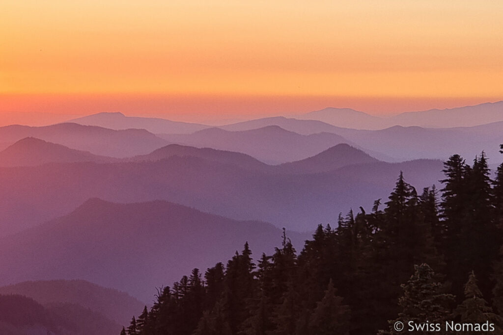 Sonnenuntergang am Mount Hood in Oregon