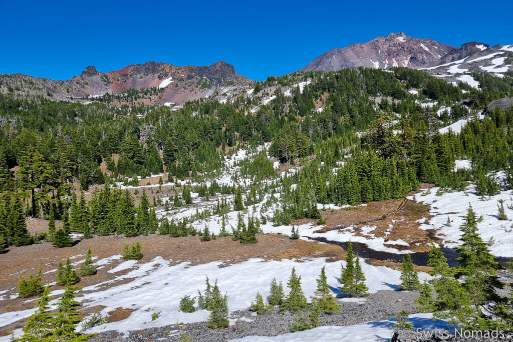 Three Sisters am PCT in Oregon