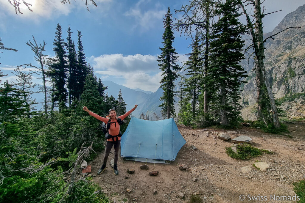 Zeltplatz am Woddy Pass in Washington