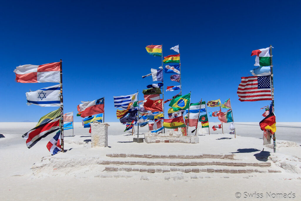 Isla de Banderas auf dem Salar de Uyuni