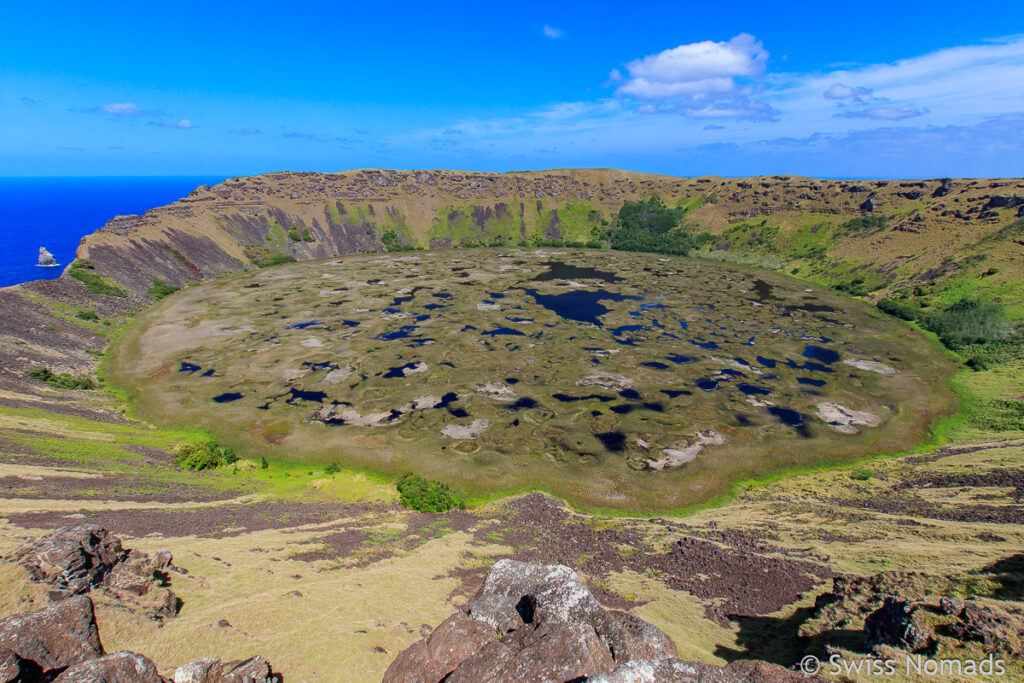 Vulkankrater Rano Kau auf der Osterinsel