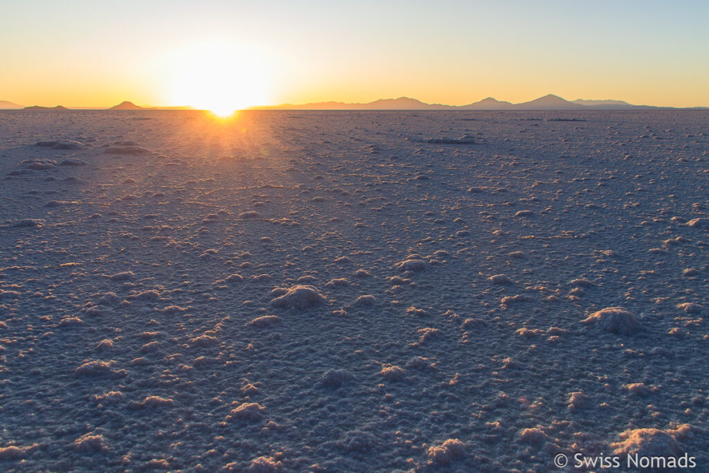 Sonnenuntergang auf dem Salar de Uyuni