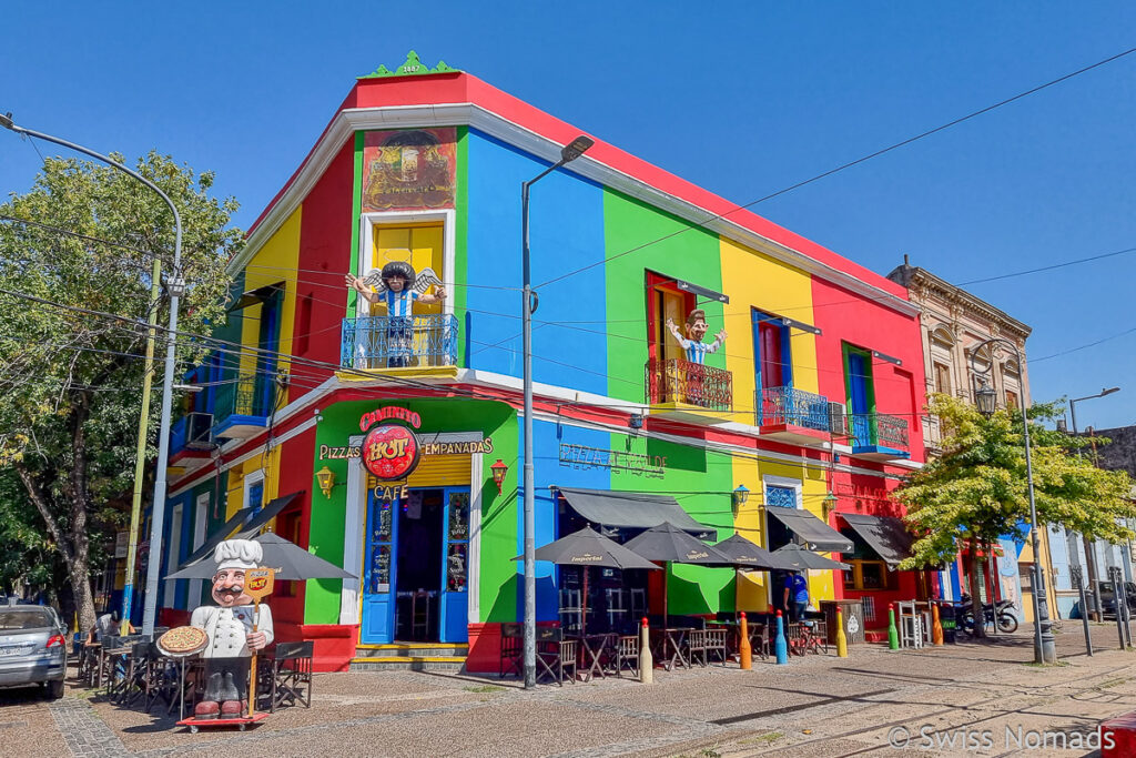 Farbige Häuser in La Boca in Buenos Aires