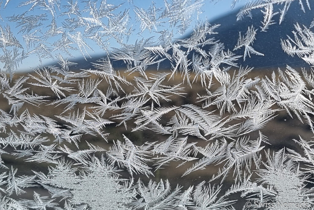 Eisblumen an unserem Land Cruiser