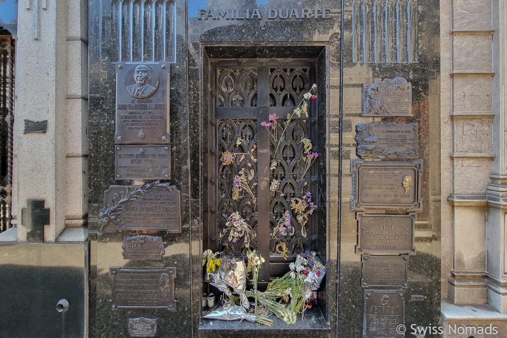 Grab von Evita in Buenos Aires Recoleta Friedhof