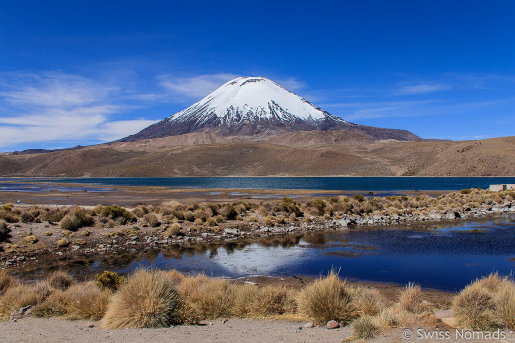 Lago Chungara und Vulkan Parinacota