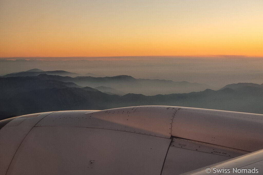 Flug von Osterinsel nach Santiago