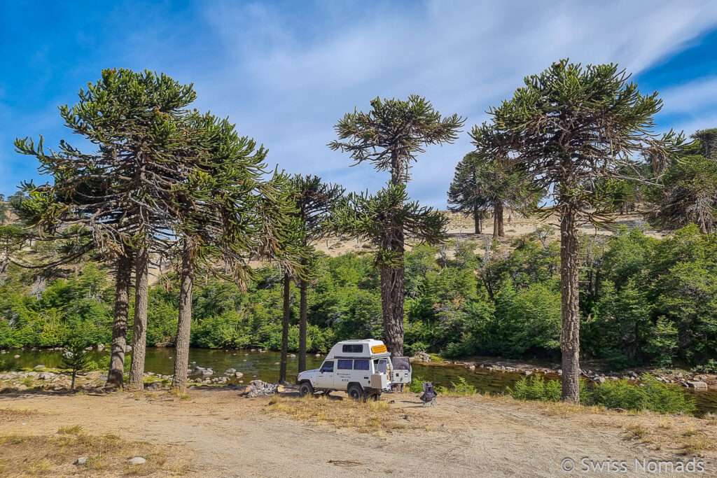 Camp am Rio Litran in Argentinien