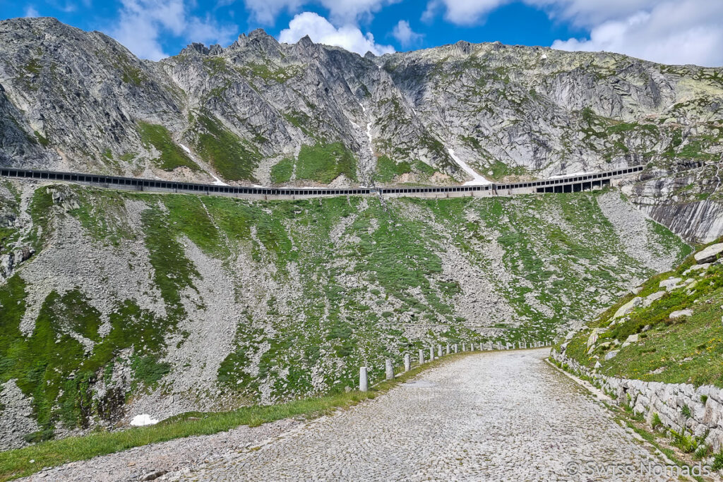 Historische Tremola Gotthardpassstrasse