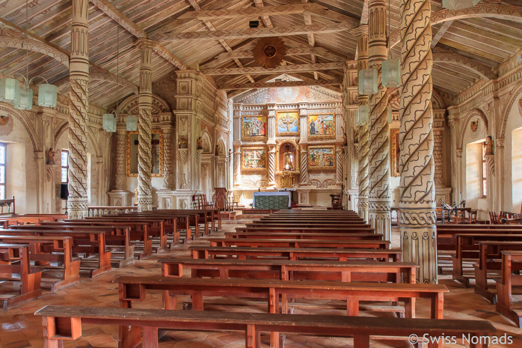 In der Missionskirche von San Javier in Bolivien