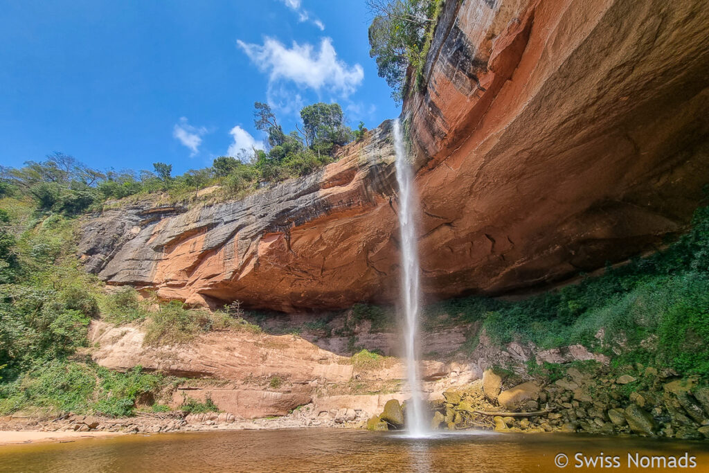 Wasserfall Jardim de las Delicias im Amboro Nationalpark