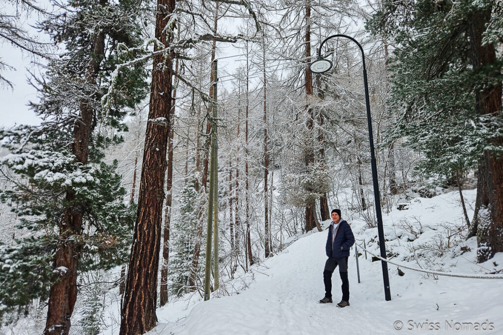 Winterwandern AHV Weg in Zermatt