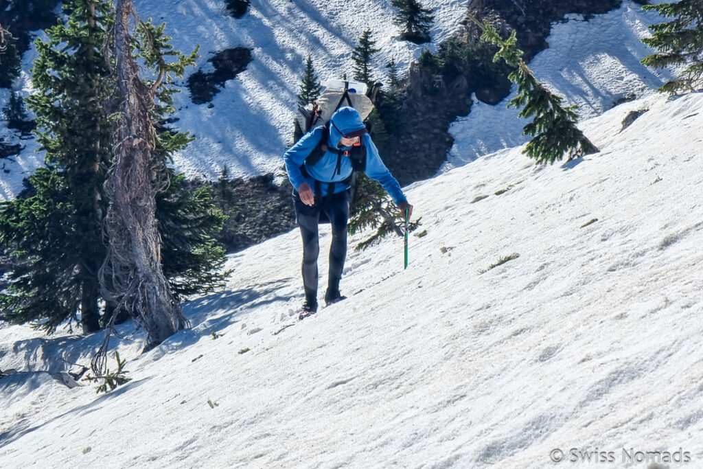 Wandern mit Eisaxt auf dem CDT in Colorado