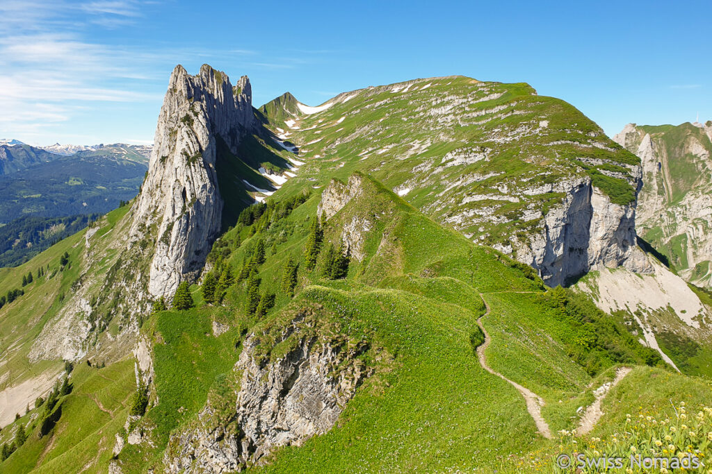 Saxer Lücke wandern zum Hohen Kasten