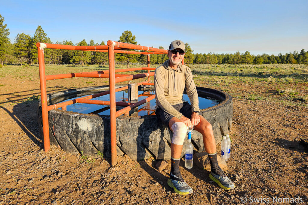 Wasser filtern beim Weitwandern auf dem CDT